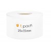 Poly thermal labels white 25x15mm