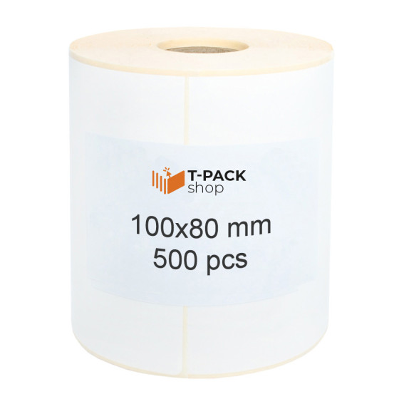 Thermal Labels 100x80 500pcs core 40mm white