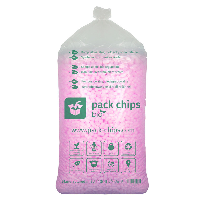 Eco starch filler Aroma Pack Chips Bio pink 400l Rose fragrance