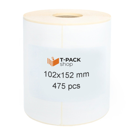 Thermal Labels 102x152 475pcs core 25mm white