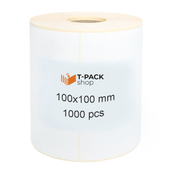 Thermal Labels white 100x100 1000pcs core 25mm