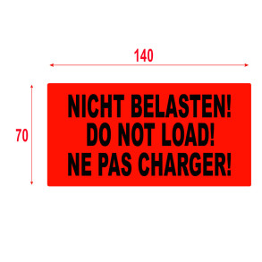 Warning Labels DO NOT LOAD! 70x140 500pcs