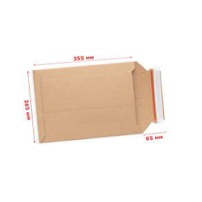 Cardboard envelope 265x355mm B4+ brown