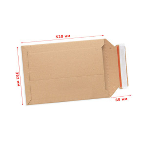 Cardboard envelope 352x520mm A3 brown