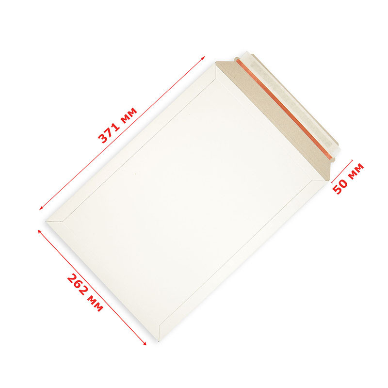 Cardboard envelope 262x371mm C4+ white