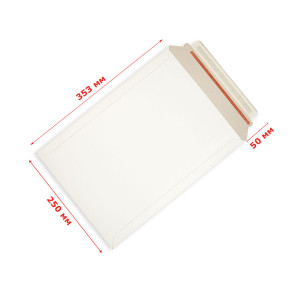 Soft cardboard envelope 250x353mm B4 white