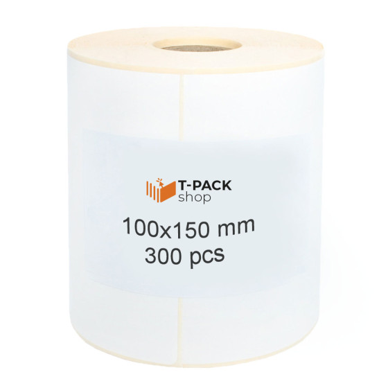 Thermal Labels 100x150mm 300pcs 25mm white