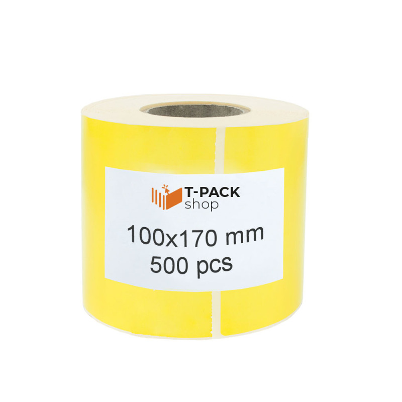 Thermal Labels 100x170 500pcs core 40mm yellow