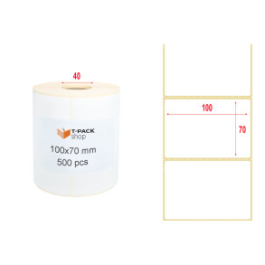 Thermal Labels 100x70 500pcs core 40mm white