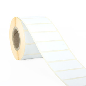 Thermal labels opaque 30x15mm 750pcs 25mm white