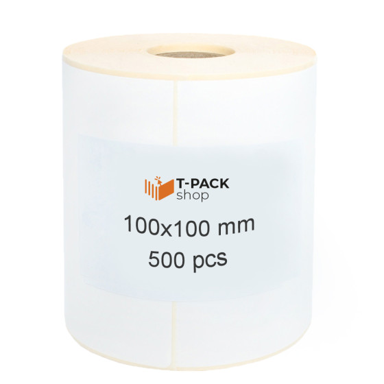 Thermal Transfer Labels 100x100 500pcs 25mm white