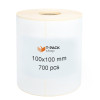 Thermal transfer labels 100x100 700pcs 40mm