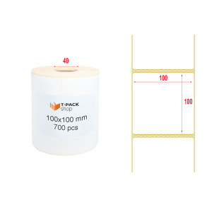 Thermal transfer labels 100x100 700pcs 40mm