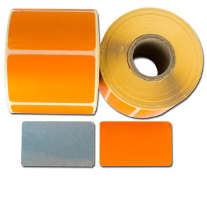 Thermal labels opaque 30x15mm 750pcs 19mm Orange