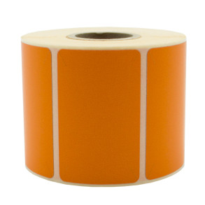 Thermal labels opaque 40x25mm 500pcs 19mm orange