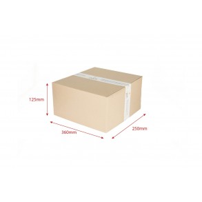 Corrugated folding box 360x250x125 F201 20pcs
