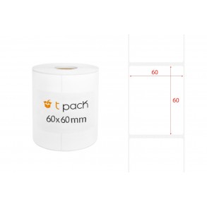 Poly thermal transfer labels white 60x60