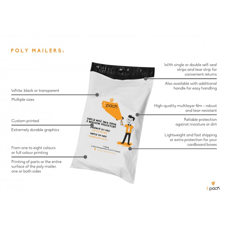 POLY MAILERS STANDARD 25x35cm PRINTED