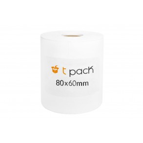 Poly thermal labels white 80x60mm