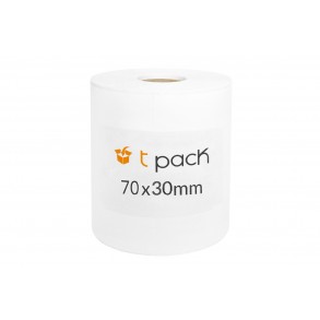 Poly thermal labels white 70x30mm