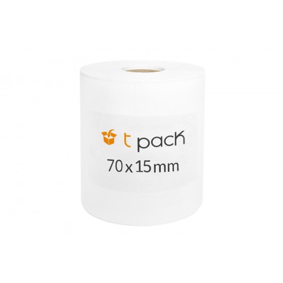Poly thermal labels white 70x15mm
