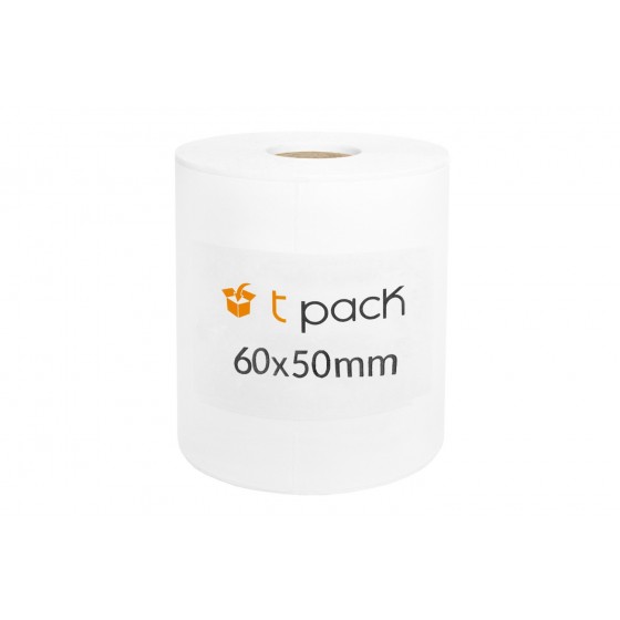 Poly thermal labels white 60x50mm