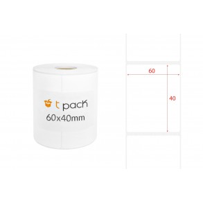 Poly thermal labels white 60x40mm
