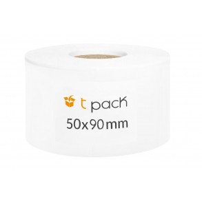 Poly thermal labels white 50x90mm