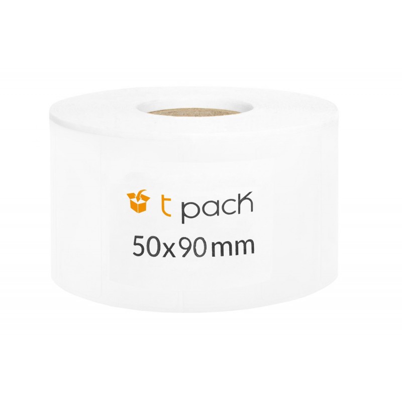 Poly thermal labels white 50x90mm