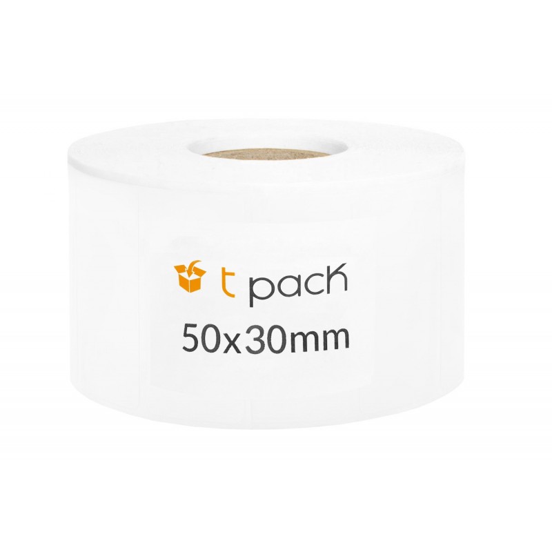 Poly thermal labels white 50x30mm