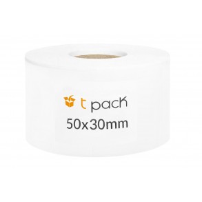 Poly thermal labels white 50x30mm